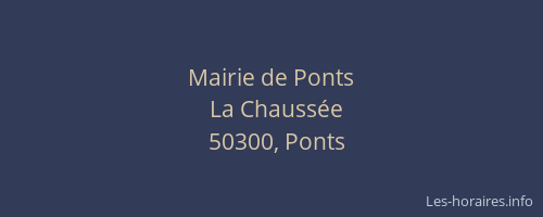 Mairie de Ponts