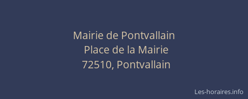 Mairie de Pontvallain