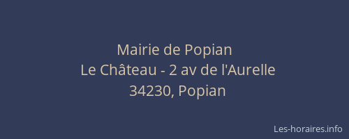 Mairie de Popian