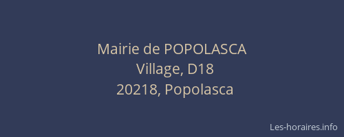 Mairie de POPOLASCA
