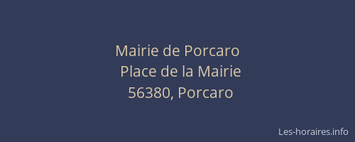 Mairie de Porcaro