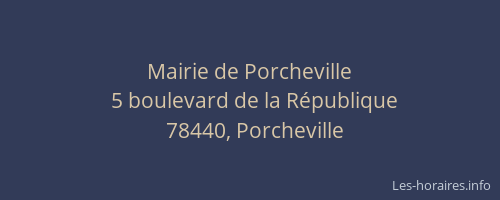 Mairie de Porcheville