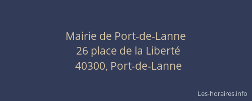 Mairie de Port-de-Lanne