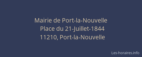 Mairie de Port-la-Nouvelle