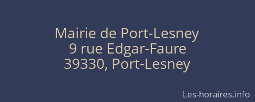 Mairie de Port-Lesney