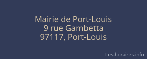 Mairie de Port-Louis