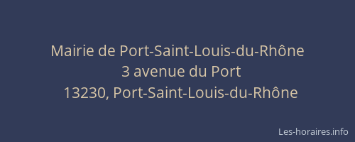 Mairie de Port-Saint-Louis-du-Rhône