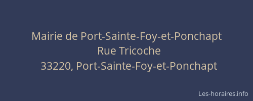 Mairie de Port-Sainte-Foy-et-Ponchapt