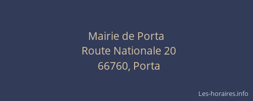 Mairie de Porta