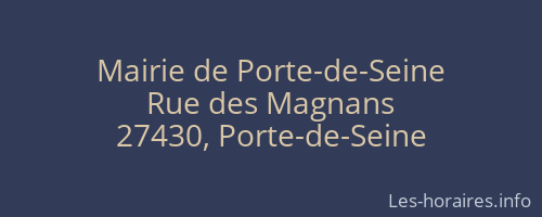 Mairie de Porte-de-Seine