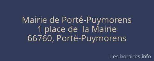 Mairie de Porté-Puymorens