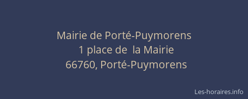 Mairie de Porté-Puymorens