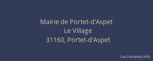 Mairie de Portet-d'Aspet
