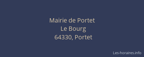 Mairie de Portet