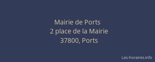 Mairie de Ports