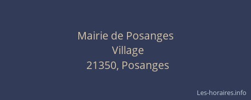 Mairie de Posanges