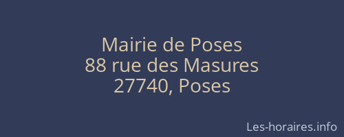 Mairie de Poses
