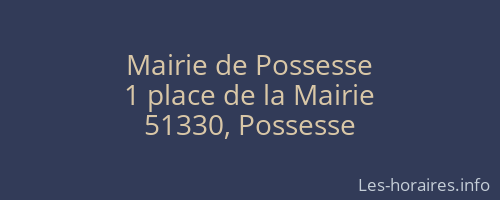 Mairie de Possesse