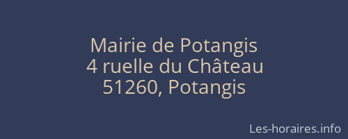 Mairie de Potangis