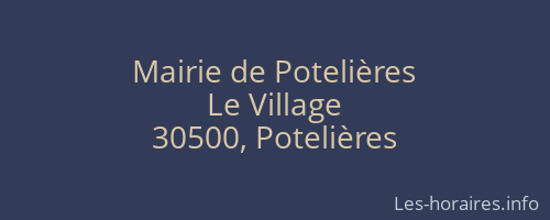 Mairie de Potelières