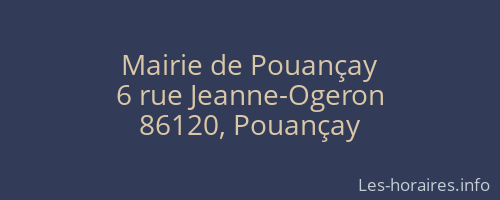 Mairie de Pouançay