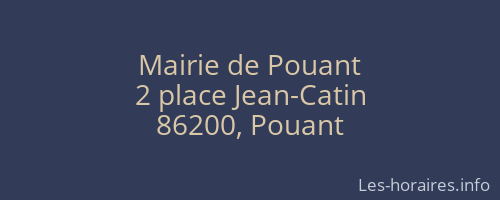 Mairie de Pouant