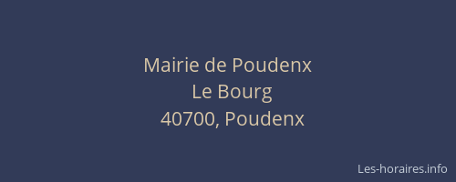 Mairie de Poudenx