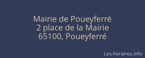 Mairie de Poueyferré