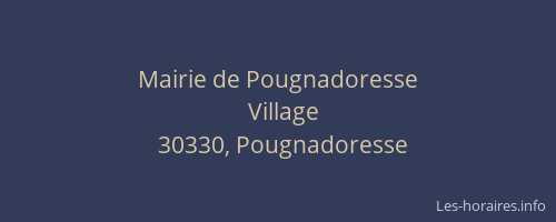 Mairie de Pougnadoresse