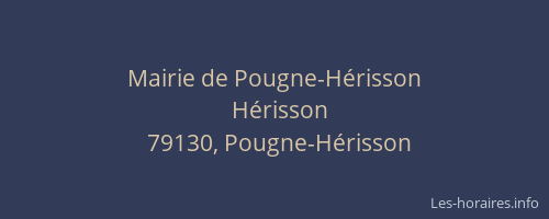 Mairie de Pougne-Hérisson