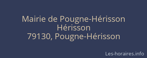 Mairie de Pougne-Hérisson