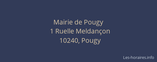 Mairie de Pougy