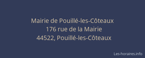 Mairie de Pouillé-les-Côteaux