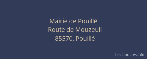 Mairie de Pouillé