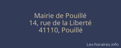 Mairie de Pouillé