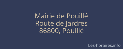 Mairie de Pouillé