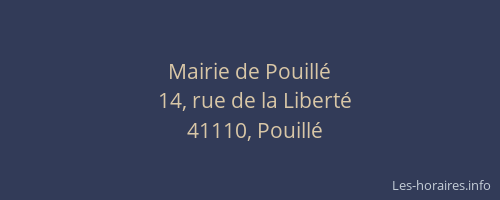 Mairie de Pouill&eacute;