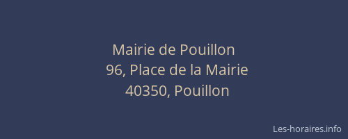 Mairie de Pouillon