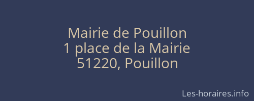 Mairie de Pouillon