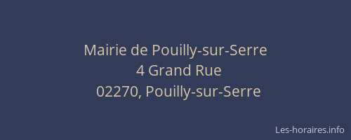 Mairie de Pouilly-sur-Serre