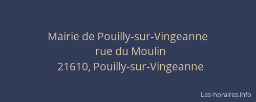 Mairie de Pouilly-sur-Vingeanne