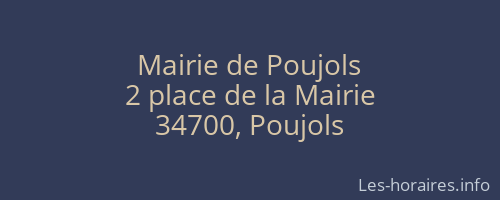 Mairie de Poujols