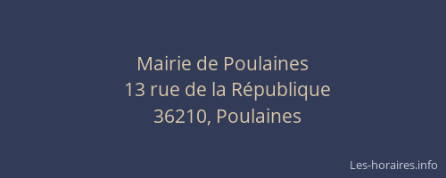 Mairie de Poulaines