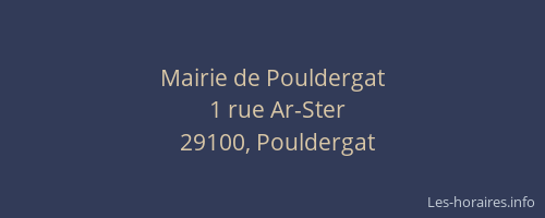 Mairie de Pouldergat