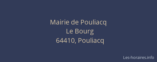 Mairie de Pouliacq