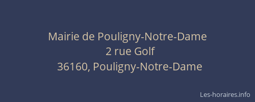 Mairie de Pouligny-Notre-Dame