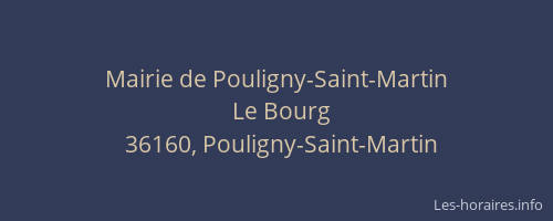 Mairie de Pouligny-Saint-Martin