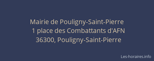 Mairie de Pouligny-Saint-Pierre