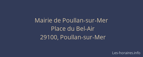 Mairie de Poullan-sur-Mer