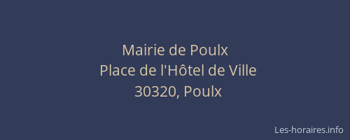 Mairie de Poulx
